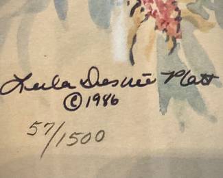 Leila Desiree Platt Botanical Signed Prints