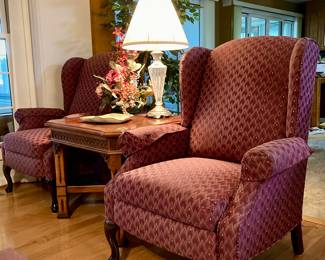Pair of Upholstered Arm Chairs