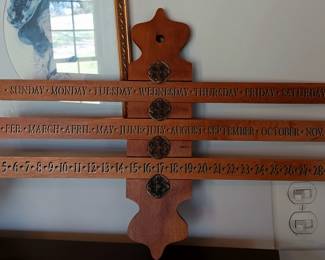 Wooden Perpetual calender