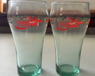 Vintage Coca-Cola Christmas Pint Glasses 