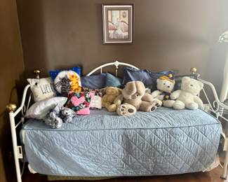 Day Bed & Stuffed Animals
