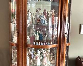 Large Wood and Glass Display Cabinet 