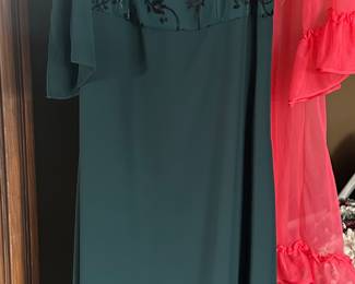 Vintage Green Dress Size Medium 