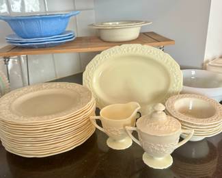 Vintage Crown Ducal Milk Glass Dinnerware 