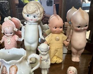 Vintage Bisque Kewpie and Porcelain Dolls 
