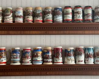 Collection of Budweiser Beer Steins