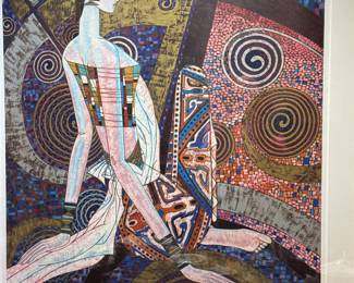 Ting Shao Kuang Original AP Artist Proof Silk Screen Serigraph on Paper late 1980's