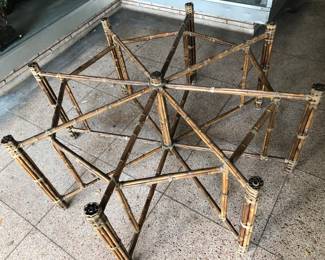 McGuire Rattan Hexagon Table - Base Only No Glass Top 
