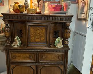 Antique Luce Furniture Grand Rapids Cabinet, American Ceramic Pottery & Art 