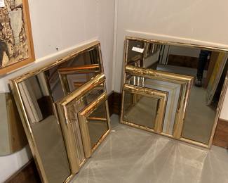 Pair of MCM Left & Right Mirrors by Accessory Art 1970's