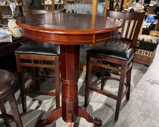 Cherry Bar Table with Chairs 