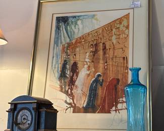 Salvador Dali Signed Wailing Wall & heavy Marble Clock