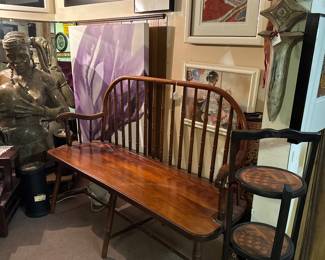 Cherry Hall Bench, Shona Stone African Sculpture & Art