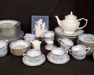 Vintage Seltmann Weiden China Blue Bavaria Porcelain