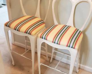 Heavy Duty White Metal Bar Chairs