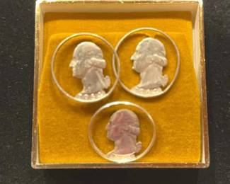 1964 Quarters Cufflinks and Tie Clip