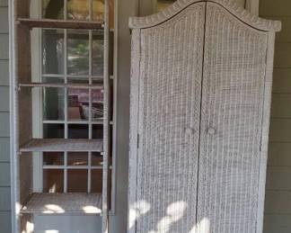 White Woven Cabinet Shelf