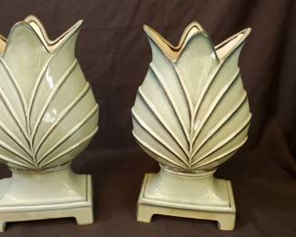 Carolyn Kinder Int Celadon Grand Ceramic Vases