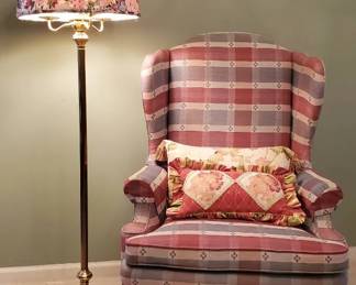 Hammary Wingback Chair Metal Accent Lamp