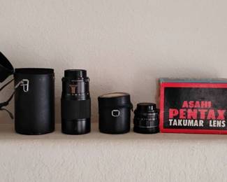 GA185Vintage Minolta Camera  Pentax Lenses