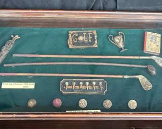GA128Vintage Golf History Shadowbox
