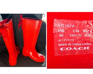 Coach rain boots