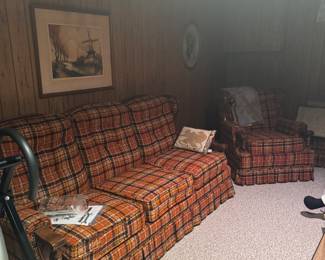 Vintage Sofa and Chair 