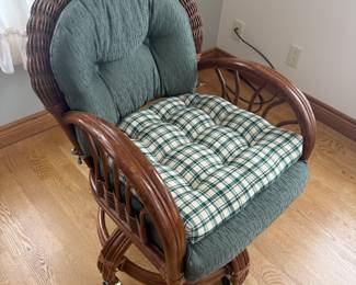 Wicker Chair on Wheels