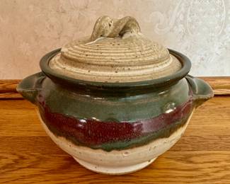 Pottery Bowl w/Lid