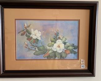 #306	print by Jessie Short 1987 19/1000 signed of flower	 $40.00 			
