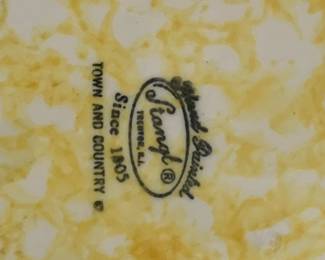 #144	Stangl 2 piece yellow pot with lid "town and country Yellow	 $30.00 			
