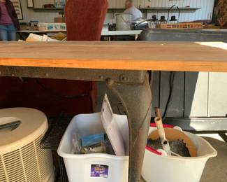 #208	Farm Table Wood w/ Metal Legs 73x29x27	 $200.00 			
