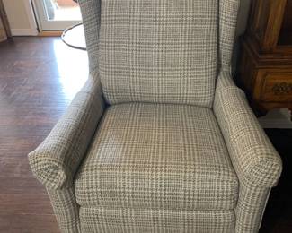 #16	Gray Plaid Chair - Smith Brothers (distressed Gray legs)	 $175.00 			
