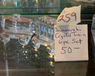#259	Swarovski crystal train 6 piece set 	 $50.00 			
