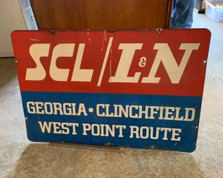 #186	SCL/L&N vintage metal sign 29x20	 $120.00 			
