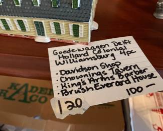 #120	Geodewaagen Delfts Holland Colonial Williamsburg - 4 pc Set	 $100.00 			
