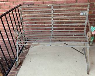 #303	48 inch metal loveseat 	 $75.00 			
