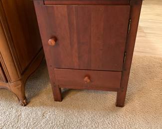 #40	Hand-made End table w/1 door & 1 drawer - 17x17x24	 $40.00 			
