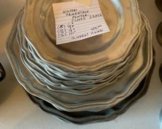 #269	Wilton Armentalevern Pewter plates 23 pieces 	 $85.00 			

