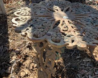 #245	painted iron round table with legs 3 feet tall 	 $30.00 			
