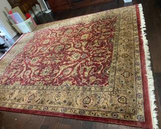 #15	Hand-knotted Area Rug Rust/Tan 9'x10'5"	 $300.00 			
