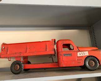 #169	Red dump truck Structo Toys 19" long	 $55.00 			
