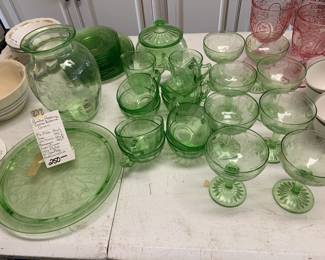 #272	Anchor Hocking Cameo Ballerina Green 45 pieces	 $250.00 			
