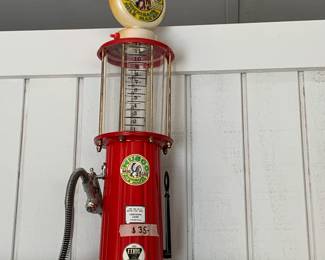 #209	Musgo Replica Mini Gas Pump 21"	 $35.00 			
