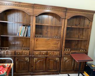 #72	Thomasville Pine  Bookcase w/2 wood Shelves & 2 drawers, & 2 doors (shelf inside) - 34x14x79	 $75.00 			
#73	Thomasville Pine  Bookcase w/1 wood Shelf & 2 drawers, & 2 doors (shelf inside) - 34x14-28x80	 $50.00 			
#74	Thomasville Pine  Bookcase w/2 wood Shelves & 2 drawers, & 2 doors (shelf inside) - 34x14x79	 $75.00 			
