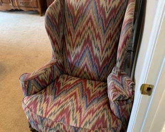 #34	Temple Inc. Flame Stitched Wingback Chair w/curved legs	 $75.00 			
#35	Temple Inc. Flame Stitched Wingback Chair w/curved legs	 $75.00 			
