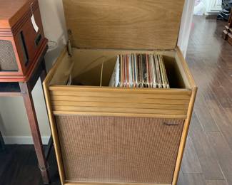 #28	Magnavox Record Storage Cabinet - (has speakers no player) - 22x16x30	 $75.00 			
