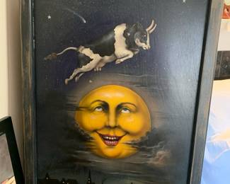 #139	Bonnie Barrer Boardwalk Original Signed "Cow jumped over moon" 	 $700.00 		
