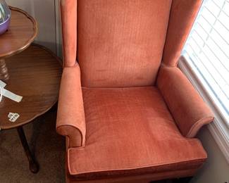 #104	Coral Wingback Upholstered Side Chair	 $50.00 			
