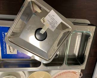 #142	West bend buffet servers II Electric includes all pieces (electric plug Pyrex inserts (2)	 $40.00 			
